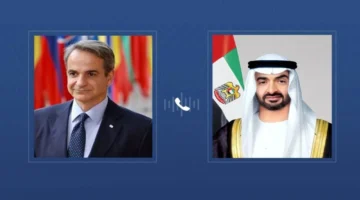 محمد بن زايد ورئيس وزراء اليونان يناقشان هاتفياً أوضاع المنطقة وأمنها